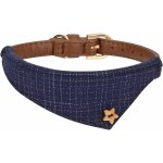 Ensoleille - collier de chien en cuir style bandana, charpe  tissu cossais mignonne pour chat, chaton, ...