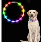 Ensoleille - collier chien lumineux, collier pour chien rechargeable par usb, led collier chien de scurit ...