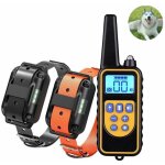 Ensoleille - collier de dressage pour deux chiens rechargeable et ip67 tanche avec distance de 800m ...