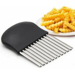 Coupe - frites onduls multifonction en acier inoxydable pour lgumes et oignons noir