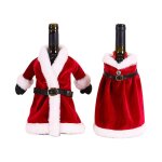 Couvercles d�coratifs pour bouteilles de vin, sacs, ornements de no�l, accessoires de no�l, robes de ...