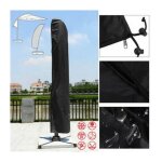 Housse de parasol noir 265x50x70x40cm imperm�able ext�rieur
