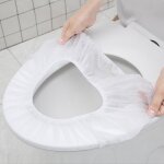 Housse de si�ge de toilette sanitaire 10pcs - blanc