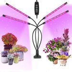 Lampe de plante led, lampe de croissance pour plantes d'int�rieur 80 led spectre complet rouge bleu spectre ...