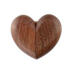 Mini bote  bagues en bois de stockage de bijoux de mariage de fianailles de coeur