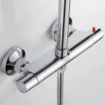 Mitigeur thermostatique de douche 2 sorties haute et basse robinet mlangeur anti - brlure en laiton ...