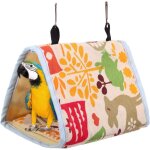 Nid d'oiseau snuggle hut, tente de cage de hamac suspendue pour perroquet, maison d'habitat de cachette ...