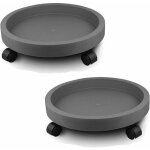 Ensoleille - palettes pour plantes rondes - support en pot de fleurs, plateau mobile pour plantes avec ...