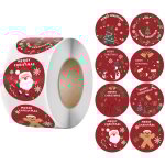 Papier cadeau, 500 pi�ces etiquettes cadeau noel, etiquettes noel autocollantes, 1, 5 pouces etiquette ...