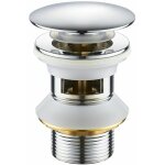 Pop up automatique avec trop plein bonde de vidage push open pour lavabo en cuivre chrom� pop - up �vier ...