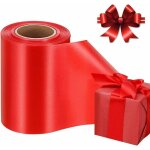 Ruban rouge pour emballage cadeau, ruban satin large pour couronnes d'artisanat arcs gants dcoration ...