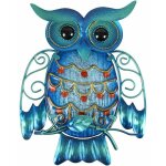 Sculpture d'oiseau en verre de dcoration suspendue extrieure d'art de mur de hibou en mtal pour la ...