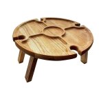 Table  vin pliante picnic - arbre en bois