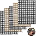 Tapis de gril, 5 grilles de tapis de gril, accessoires de gril antiadhsifs rutilisables pour la cuisson, ...
