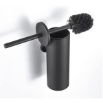 Toilette porte - brosse noire balai toilette wc en acier inox 304 mural imperm�able facile � nettoyer ...