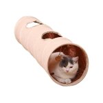 Tunnel de jeu pour chat pliable avec balle en peluche (25  120 cm)