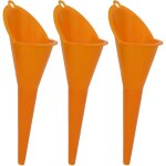 Entonnoir � col long de 3 pi�ces / ensemble 28cm, polyvalent pour essence, huile, eau, lubrifiants, fluides, ...