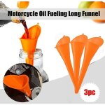 Entonnoir long de ravitaillement flexible, 3 pi�ces, additif d'huile de moto, entonnoir de machine agricole ...