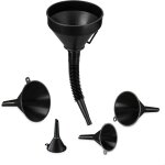 Entonnoir voiture, 5 tailles, universel, avec tuyau et tamis, pour le garage et la maison, noir - relaxdays ... Entonnoir voiture, 5 tailles, universel, avec tuyau et tamis, pour le garage et la maison, noir - relaxdays ...