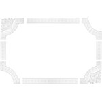 Entourage de mur et de plafond frise stucco cadre r�sistant aux chocs ac214: segment ac214 - 11 260 x ...