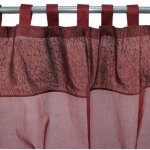Entrelace - rideau � pattes en fausse soie rouge 110x250