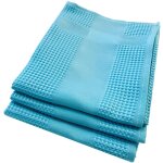 Le plus de l'entretien - 3 torchons microfibre blue - diamond. id�al pour la vaisselle, la verrerie avec ...