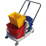 Le plus de l'entretien - ensemble complet chariot lavage 2 x 15l + presse + monture  plat + 2 franges ...