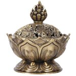 Eosnow - br�leur d'encens � reflux vintage, porte - c�ne, d�coration de la maison, tendance (bronze)