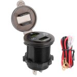 Eosnow chargeur double port usb qc 3. 0 � charge rapide, �tanche, avec voltm�tre led, pour voiture, bateau, ...
