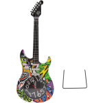 Eosnow guitare horloge murale simulation temps pr�cis guitare horloge d�coration murale pour maison dortoir ...