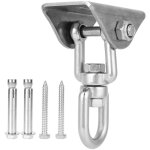 Eosnow hamac rotatif en acier inoxydable, crochet de suspension, plaque fixe, kit de chaise suspendue, ...