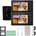 Eosnow interphone vidéo 7 pouces, 2 moniteurs, interphone tactile, système de sonnette d'accès à vision ... Eosnow interphone vidéo 7 pouces, 2 moniteurs, interphone tactile, système de sonnette d'accès à vision ...