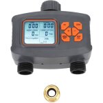 Eosnow - minuterie d'arrosage pour tuyau � 2 sorties, minuterie d'arrosage � 2 zones avec capteur de ...