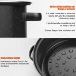 Eosnow po�le � r�tir finition mouchet�e noire po�le � r�tir antiadh�sive domestique avec couvercle pour ...