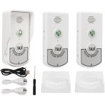 Eosnow - sonnette d'interphone sans fil, excellente puce, distance de 1000m, interphone vocal blanc intelligen ...