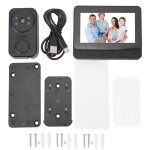 Eosnow sonnette d'interphone visuel vision nocturne infrarouge type c 2, 4 ghz wifi 2 voies voix 1080p ...