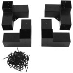 Eosnow support de pergola en acier, kit de quincaillerie de support en bois surlev pour le travail ...