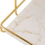 Eosnow tag�re de rangement pour cosm�tiques � 2 niveaux, grande capacit�, �tanche, en m�tal dor�, pour ...