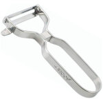 Eplucheur professionnel 130mm en acier inoxydable chrome pour eplucher fruits et legumes. ustensile de ...