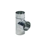 Ten - t querre en inox 304 90 mle diamtre sortie de fume 200mm pour gaz, fuel et bois