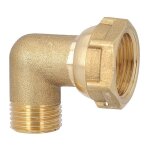 Equerre laiton avec �crou - chapeau 1 / 2 m�le x 1 / 2 �c rou - chapeau