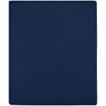 Er - siice - lot de 2 draps - housses jersey, prot�ge - matelas bleu marine 160x200 cm coton cnene902206 ...