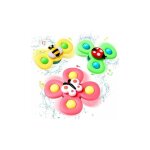 3pcs b�b� bain spinner jouet avec ventouse rotative toupie jouet animal spin sucker b�b� bain jouets ...
