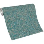 Erismann - bricoflor papier peint moderne bleu p�trole tapisserie trompe l'oeil bleu papier peint intiss� ...