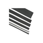 Gaine tress�e �lastique en polyester 18 mm noir