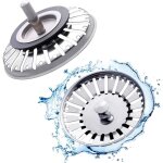 Ersandy - lot de 2 bouchons de cr�pine d'�vier, 84 mm de remplacement du bouchon de vidange d'�vier, ...