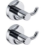 Ersandy - lot de 2 pat�res murales modernes en chrome poli en laiton massif double porte - serviettes ...