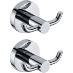 Ersandy - lot de 2 patres murales modernes en chrome poli en laiton massif double porte - serviettes ...