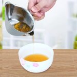 Ersandy - 250ml sauci�re s�paratrice de graisse, graisse en acier inoxydable bol soupe filtre � l'huile, ...