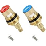 Ersandy - 2pcs t�te a disques c�ramique, 1 / 2' cartouches c�ramique, universelles de rechange pour robinet ...